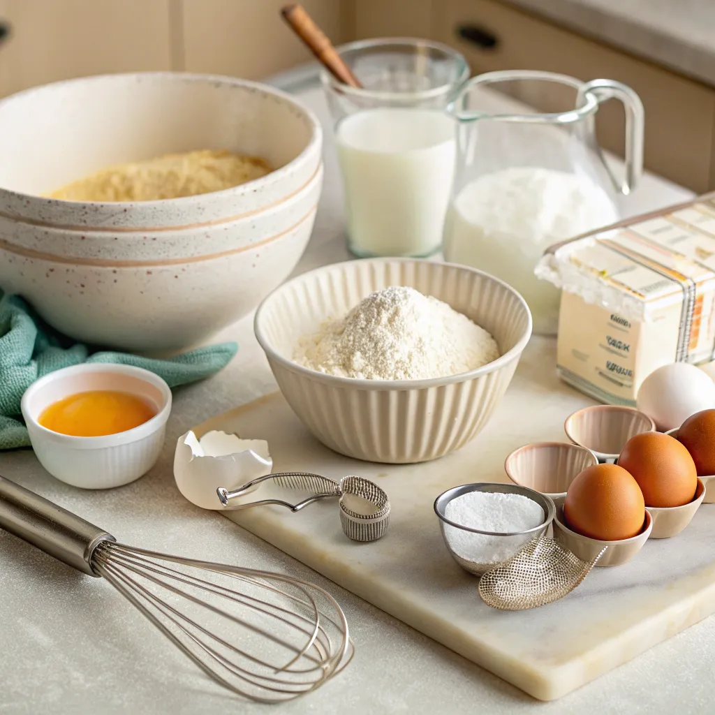 Baking tools and ingredients